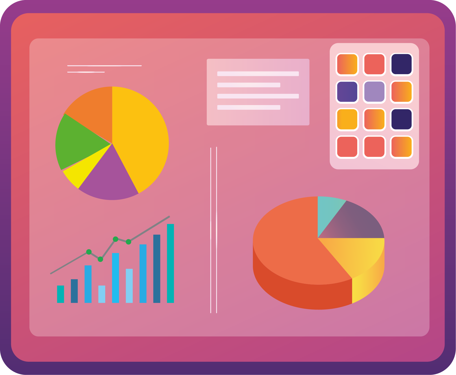 Charts and reports in a Business Intelligence system